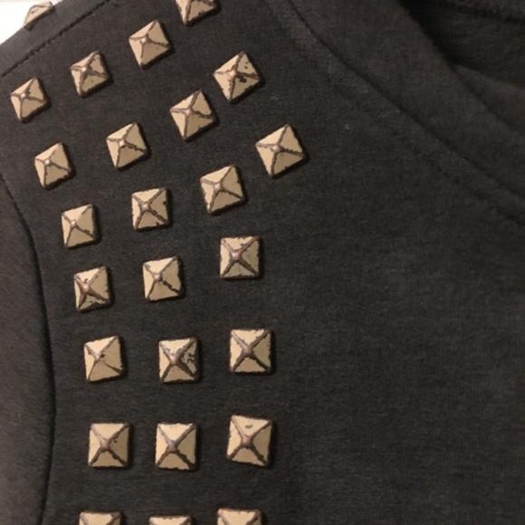 Pam & Gela Studded Fleece Gray Tie Dye Sweatshirt - Picture 5 of 11